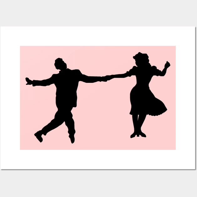 40's Swing Dancer Silhouettes Wall Art by Art by Deborah Camp